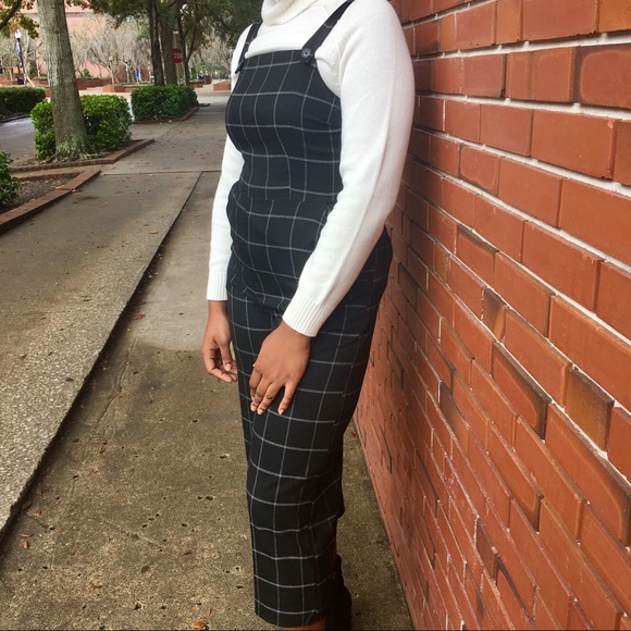 Cropped Plaid overalls - Picture 3 of 7